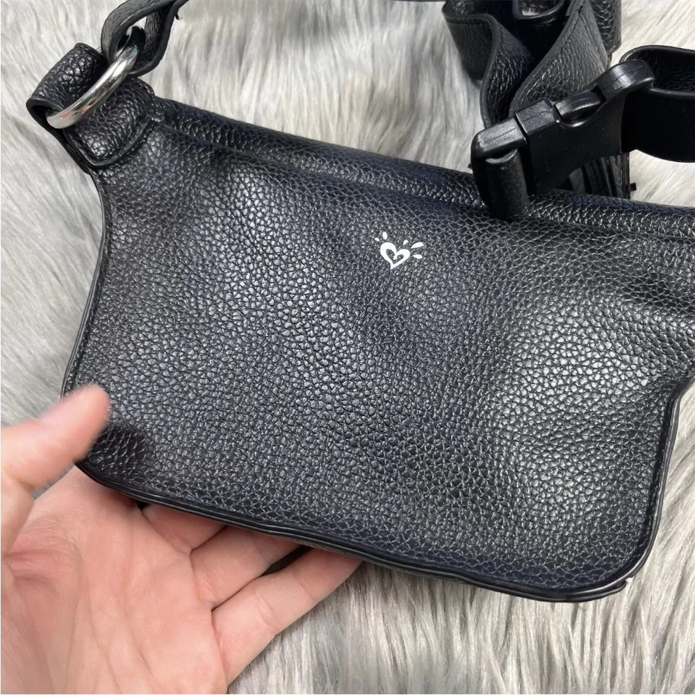 Justice Girls Black Tassel Belt Bag